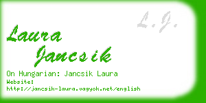 laura jancsik business card